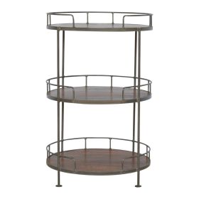 Industrial Round Butler Tray Table Industrial Round Butler Tray Table