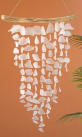 DRIFTWOOD AND SEAGLASS CHIME - CLEAR/FROSTED DRIFTWOOD AND SEAGLASS CHIME - CLEAR/FROSTED
