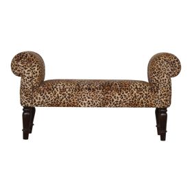 Leopard Print Velvet Bench Leopard Print Velvet Bench